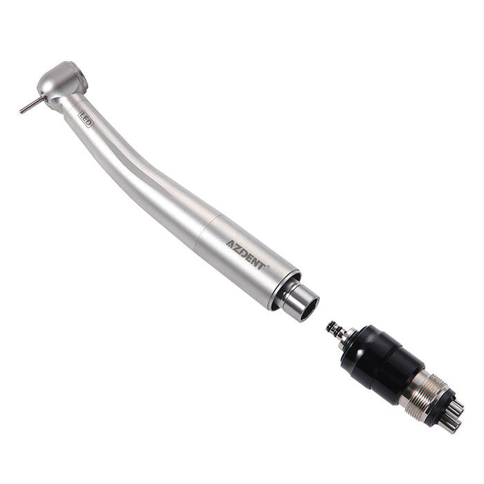 AZDENT E-generator LED High Speed Optic Handpiece Quick Coupler 4 Hole Four Water Spray