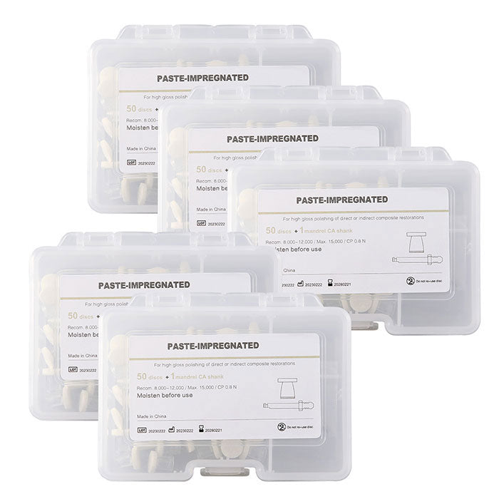 Dental Disposable Composite Polishing Disk for High Gloss Polishing of Composite 50 Disks+1 CA Mandrel