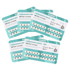 AZDENT Dental Orthodontic Q-type Metal Brackets Roth/MBT .022 Hooks On 345 20pcs/Pack