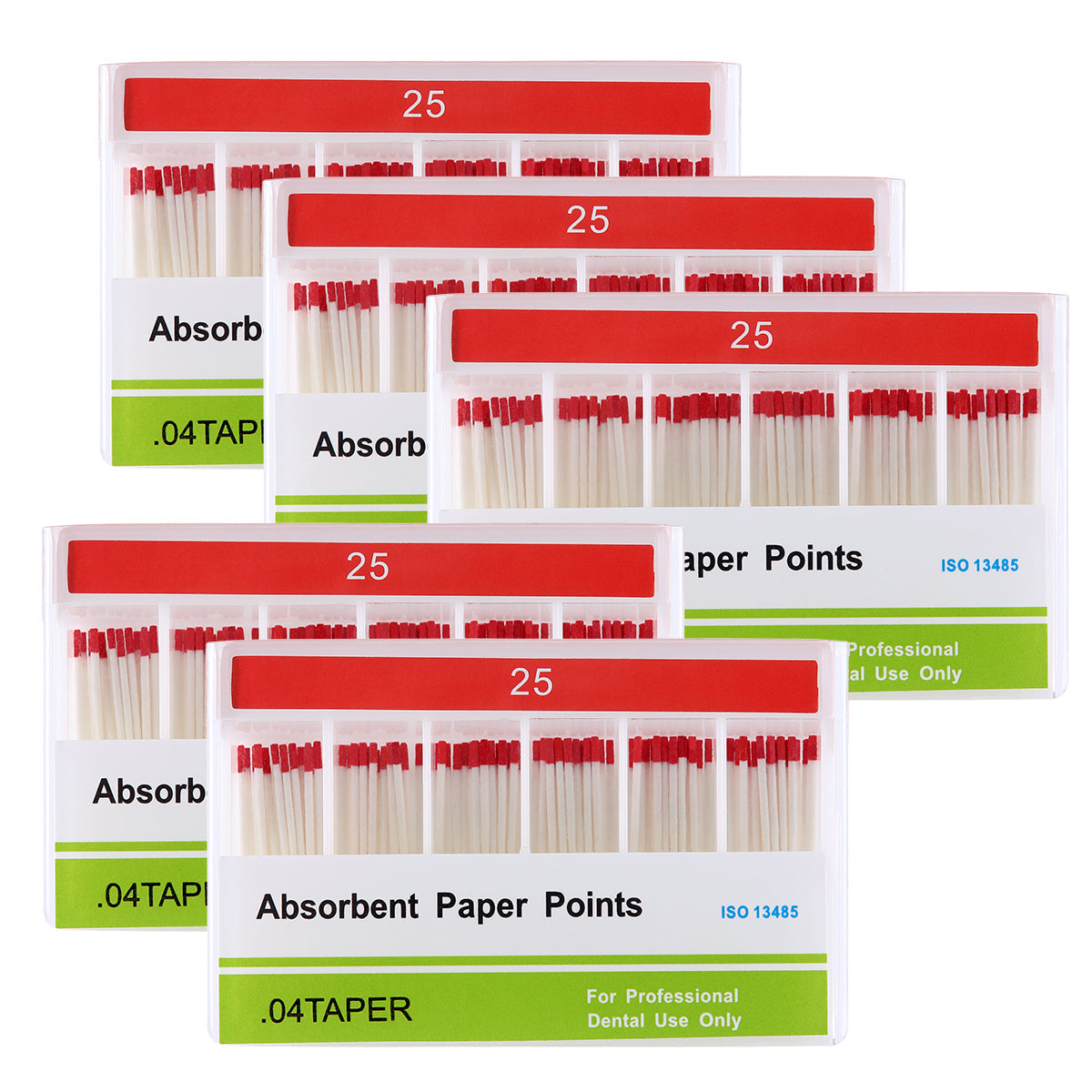 Absorbent Paper Points #25 Taper Size 0.04 Color Coded 100/Box