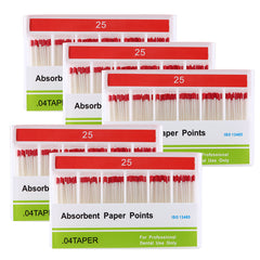 Absorbent Paper Points #25 Taper Size 0.04 Color Coded 100/Box