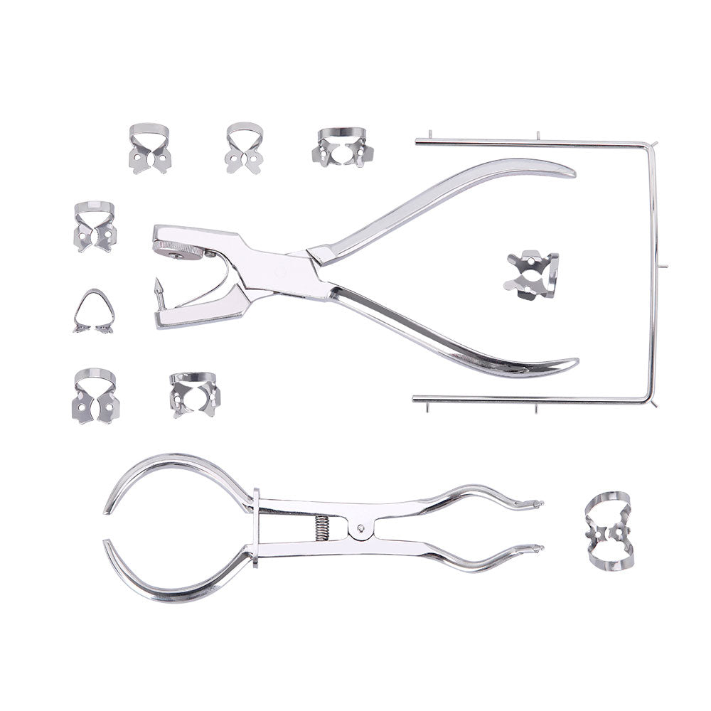Dental Rubber Dam Perforator Puncher Teeth Care Pliers Material With Storage Bag