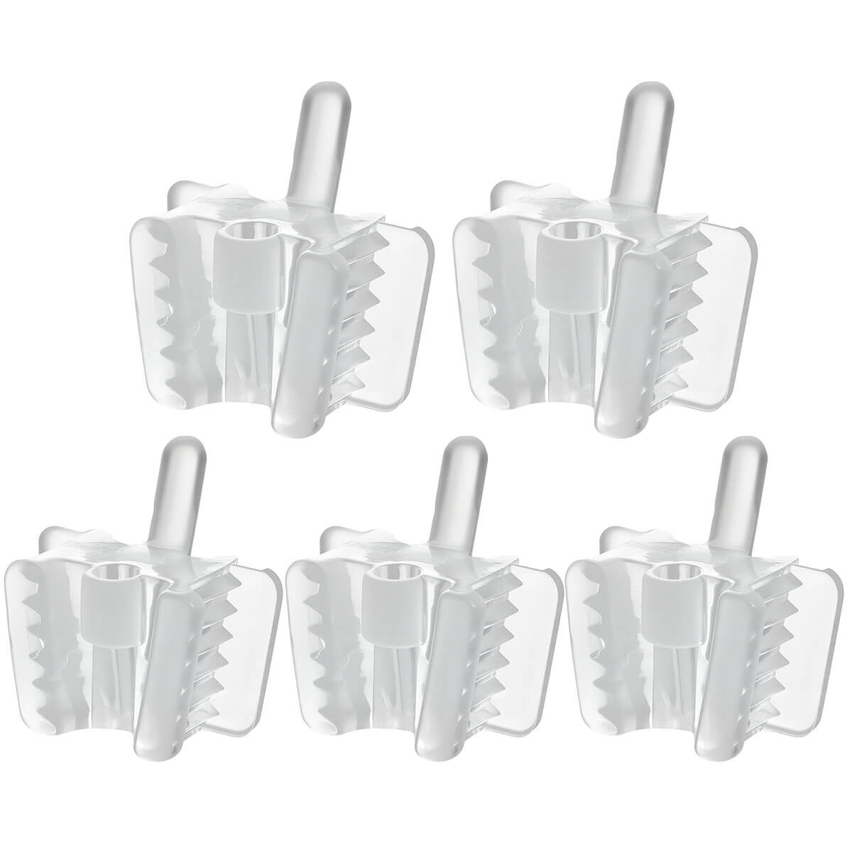 Dental Bite Block Occlusal Pad with Saliva Ejector Hole Clear Small/Large 5pcs/Pack