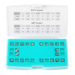 AZDENT Dental Metal Self Ligating Brackets Mini MBT .022 Hooks on 345 24pcs/Kit