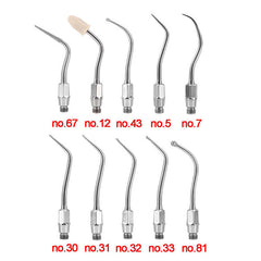 Dental Ultrasonic Air Scaler Scaling Handpiece Tips No.05-No.81