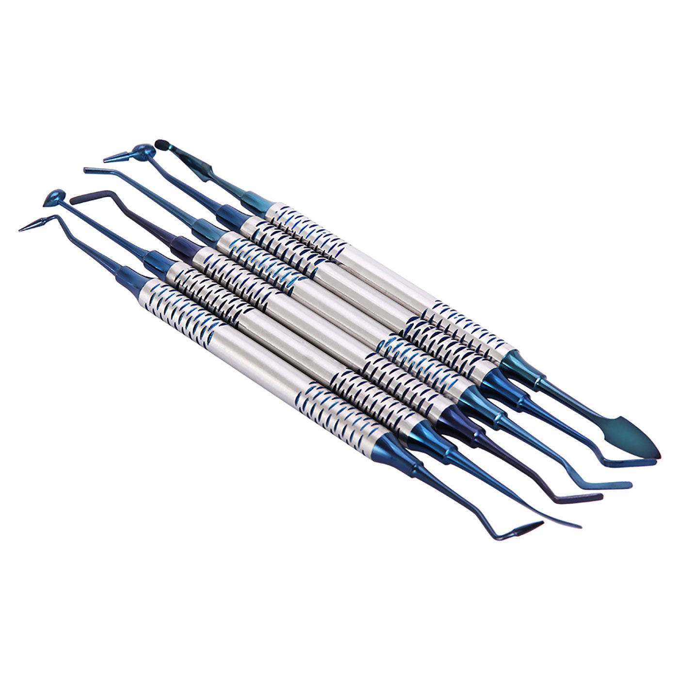 Dental Tools Composite Resin Filling Spatula Titanium Plated Head Filler Blue
