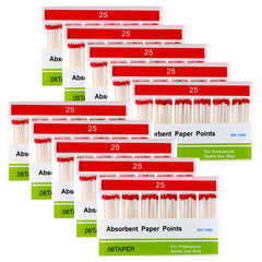 Absorbent Paper Points #25 Taper Size 0.06 Color Coded 100/Box