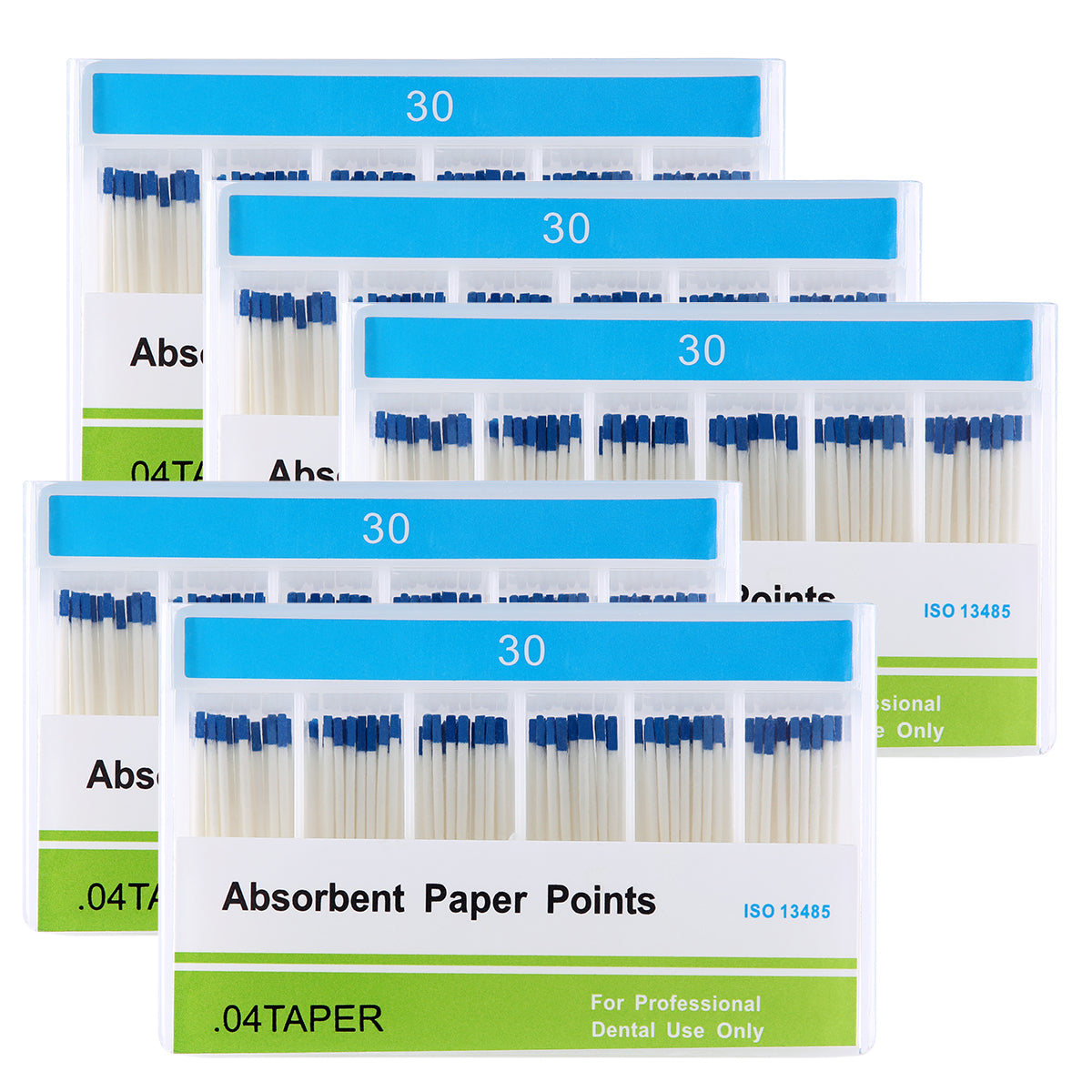 Absorbent Paper Points #30 Taper Size 0.04 Color Coded 100/Box