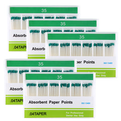 Absorbent Paper Points #35 Taper Size 0.04 Color Coded 100/Box