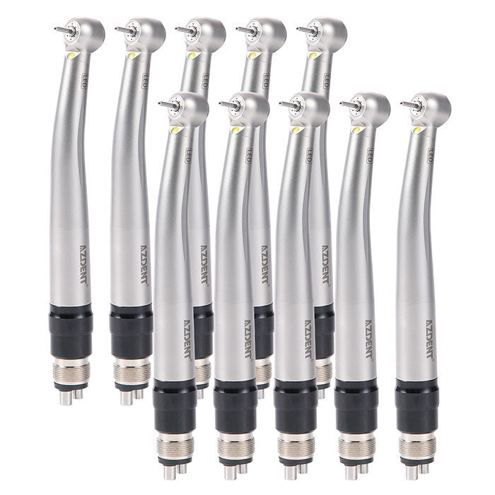 AZDENT E-generator LED High Speed Optic Handpiece Quick Coupler 4 Hole Four Water Spray