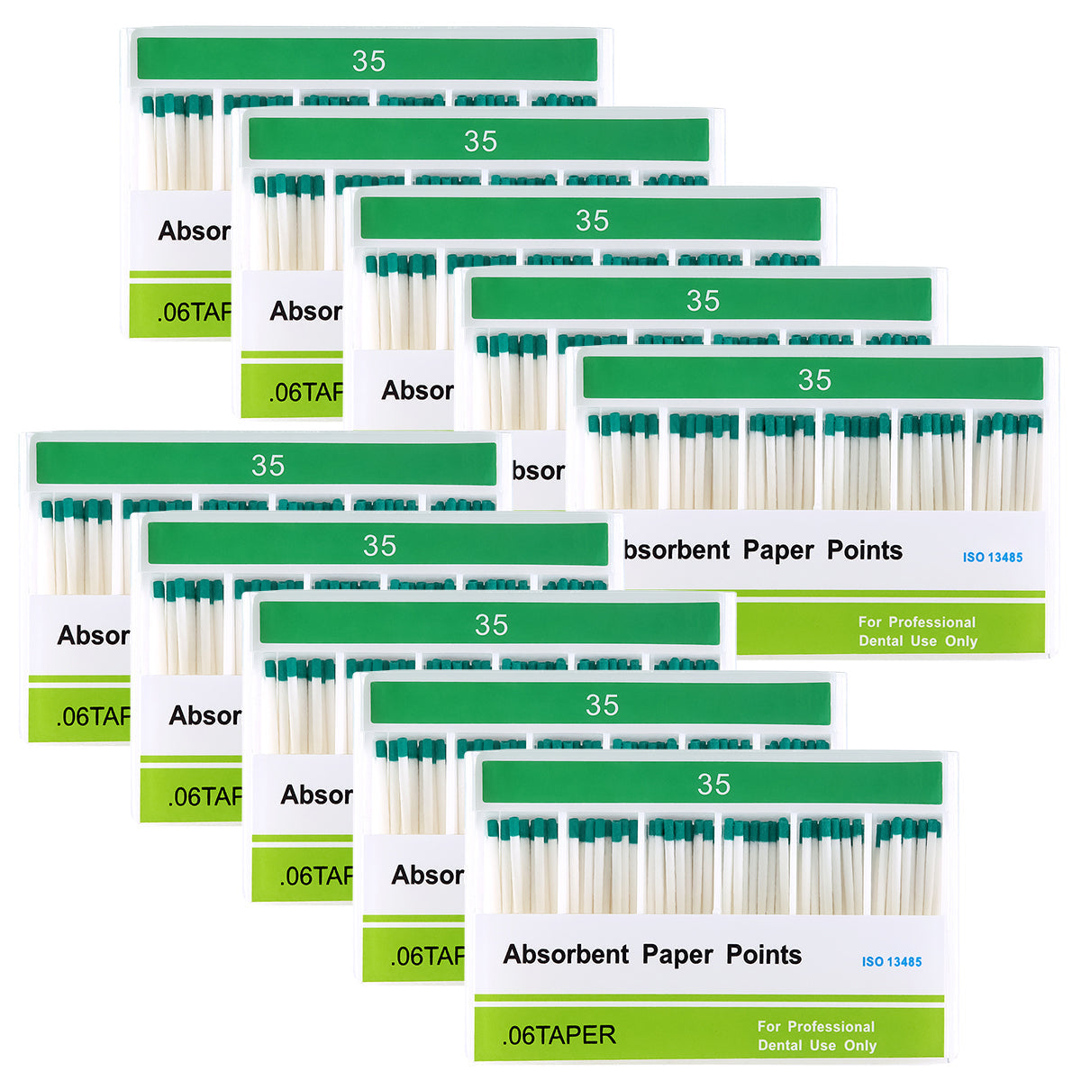 Absorbent Paper Points #35 Taper Size 0.06 Color Coded 100/Box