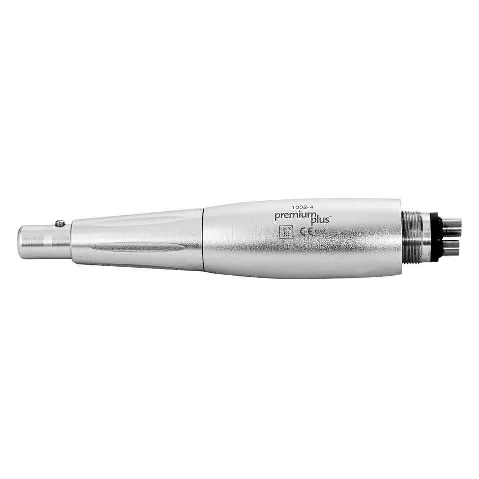 Premium Plus Dental Prophy Angle Hygiene Air Motor Handpiece 4 Holes with 3 Nose Cones 4:1 Reduction 360° Swivel