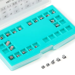 AZDENT Dental Metal Self Ligating Brackets Mini MBT .022 Hooks on 345 24pcs/Kit