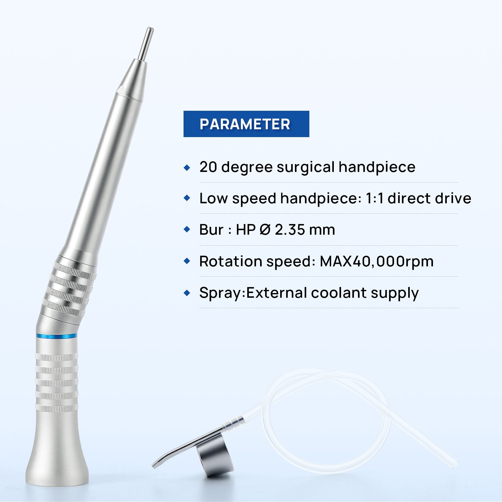 COXO Dental Surgical Operation 20°Straight Head Low Speed Handpiece 1:1 External