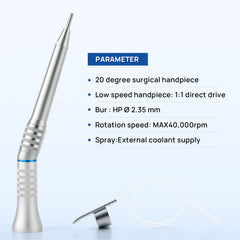 COXO Dental Surgical Operation 20°Straight Head Low Speed Handpiece 1:1 External