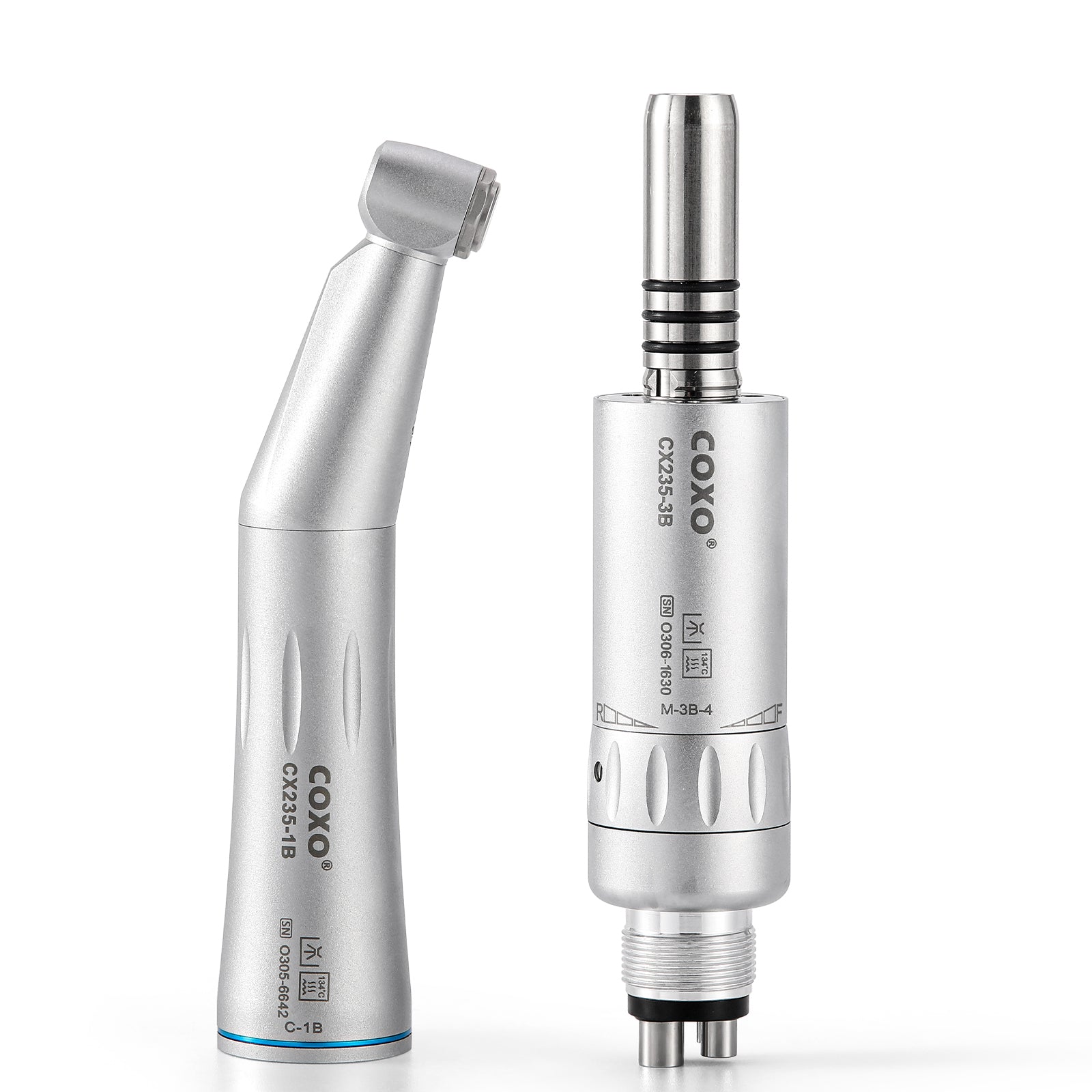 COXO Dental 1:1 Low Speed Electric Handpiece Contra Angle Straight Handpiece Air Motor 4 Holes