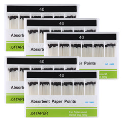 Absorbent Paper Points #40 Taper Size 0.04 Color Coded 100/Box