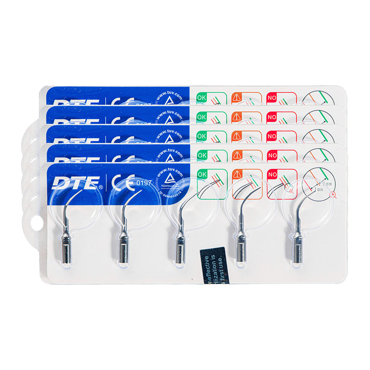 Woodpecker Ultrasonic Scaler Tips for DTE D1 Series 5pcs/Set
