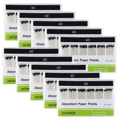 Absorbent Paper Points #40 Taper Size 0.04 Color Coded 100/Box
