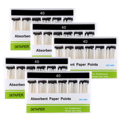 Absorbent Paper Points #40 Taper Size 0.06 Color Coded 100/Box