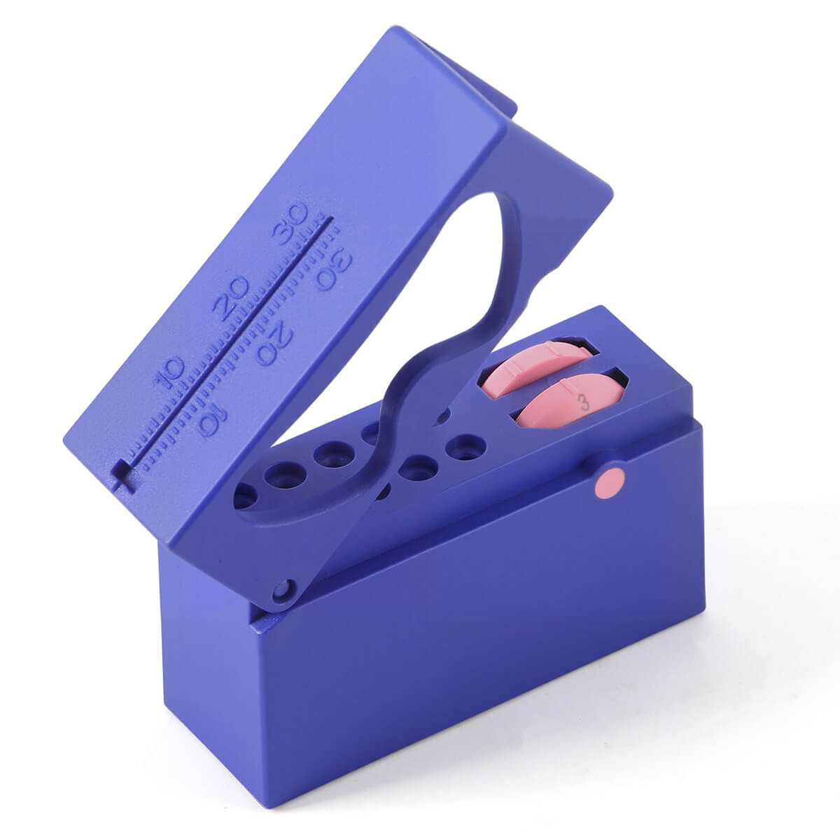 Dental 10 Holes Endo Files Disinfection Box With Memory Holder & Measuring Counter
