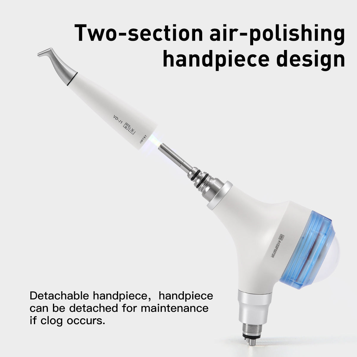 Стоматологический аппарат AZDENT Air Polisher Prophy Teeth Whitening A1 Съемный вращающийся на 360° наконечник с 4 отверстиями