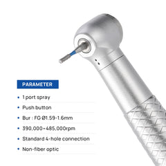 COXO Mini Head High Speed Air Turbine Handpiece with 4 Holes Coupler CX207-B H03-MP4