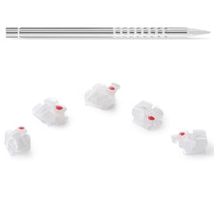 Самолигирующиеся керамические брекеты AZDENT Dental Roth/MBT 0.022 с крючком 3,4,5