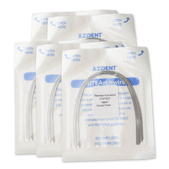 AZDENT Thermal Active NiTi Archwire Ovoid Form Rectangular 0.016 x 0.022 Upper 10pcs/Pack