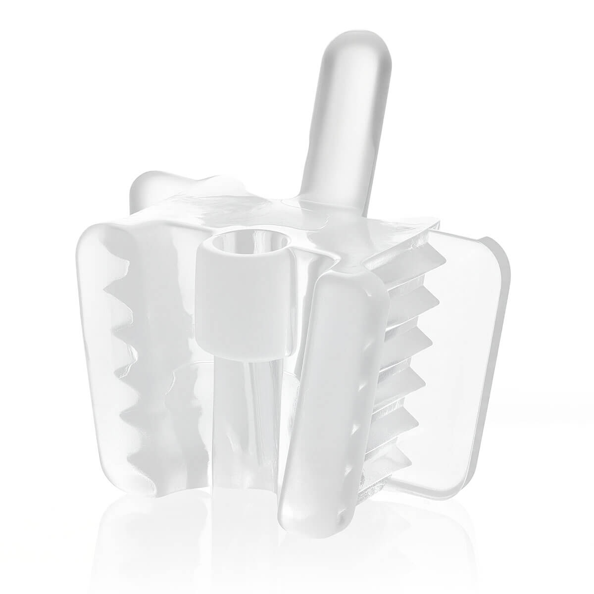 Dental Bite Block Occlusal Pad with Saliva Ejector Hole Clear Small/Large 5pcs/Pack
