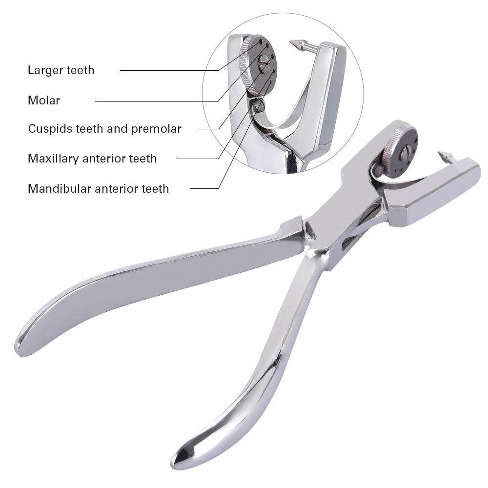 Dental Rubber Dam Perforator Puncher Teeth Care Pliers Material With Storage Bag