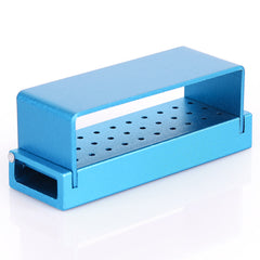 Bloque de desinfección para fresas dentales, soporte para pieza de mano de alta velocidad, azul, 30 orificios