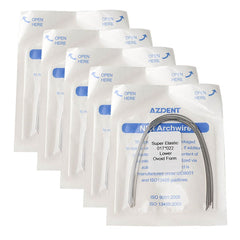 Arco de alambre AZDENT Niti Super Elastic con forma ovalada rectangular de 0,017 x 0,022 mm (10 unidades/paquete)