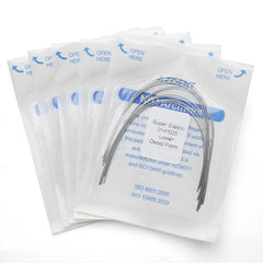 Arco de alambre AZDENT Niti Super Elastic, forma ovoide, rectangular, 0,014 x 0,025, inferior, 10 unidades/paquete