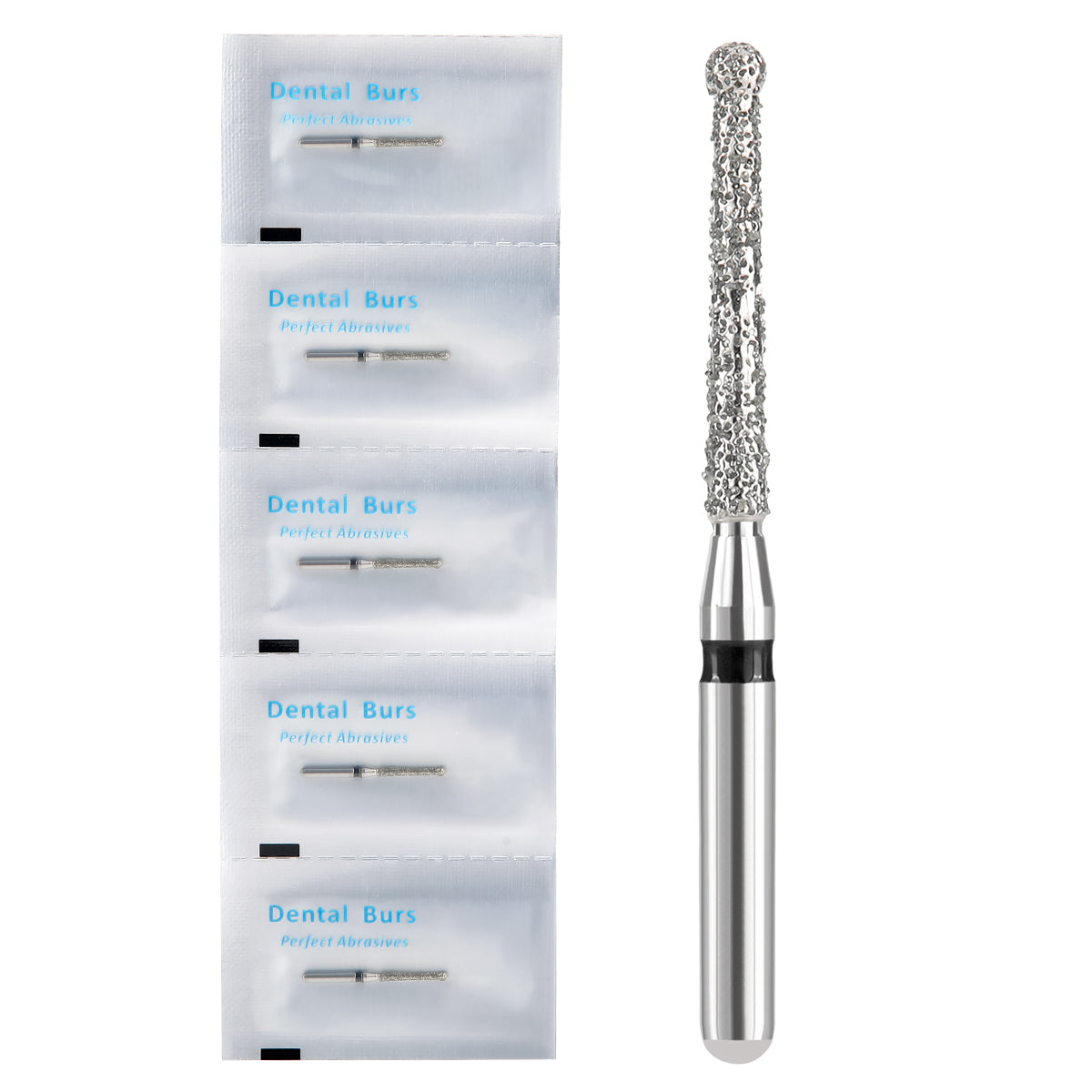 AZDENT Diamond FG Endo Burs Round For Opening and Preparing the Pulp Cavity 5pcs/Pack