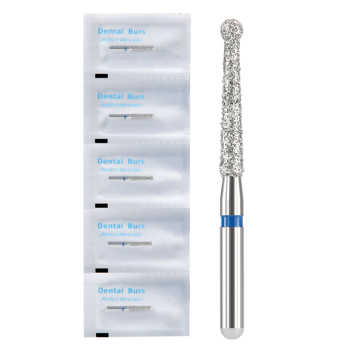 AZDENT Diamond FG Endo Burs Round For Opening and Preparing the Pulp Cavity 5pcs/Pack