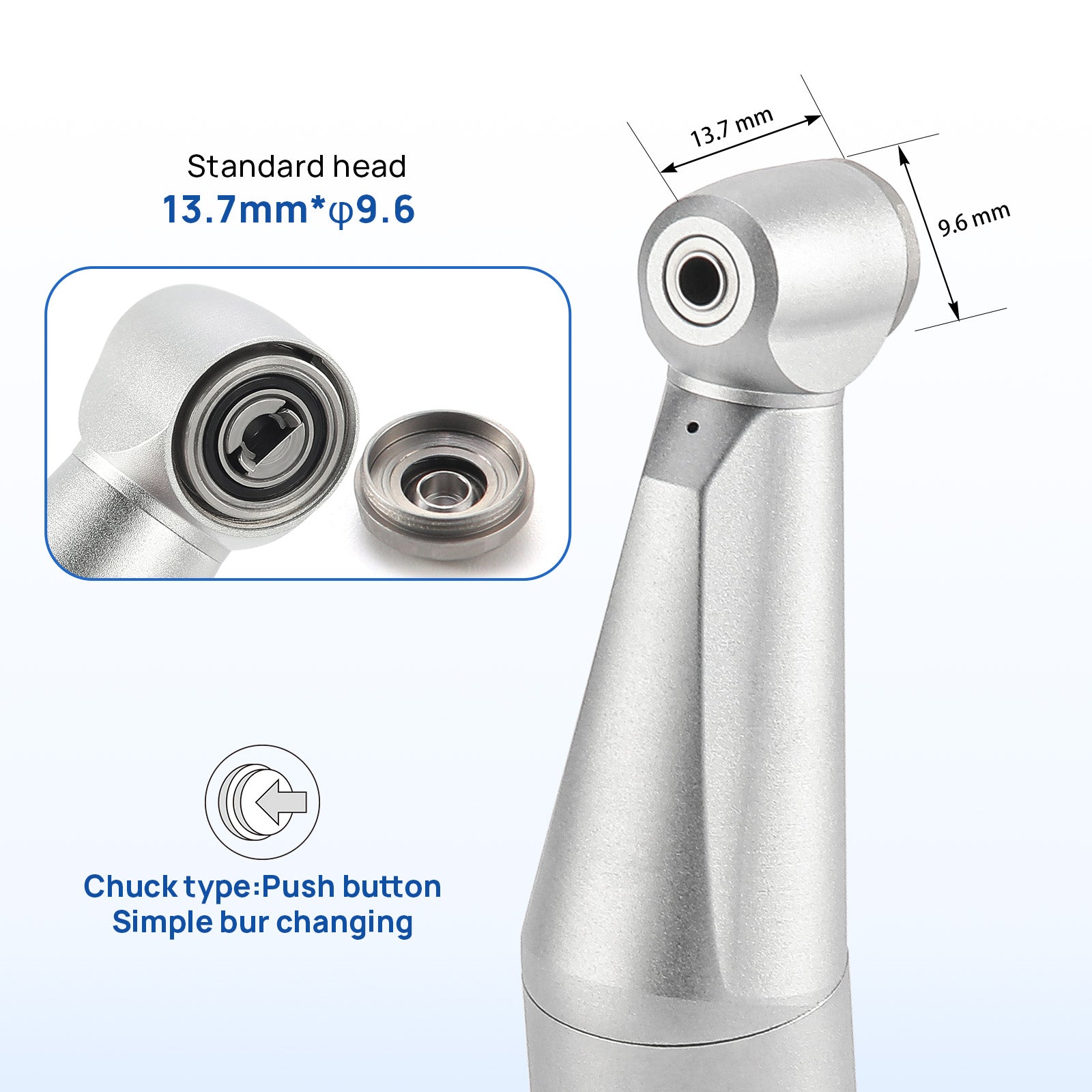 COXO Dental 1:1 Low Speed Electric Handpiece Contra Angle Straight Handpiece Air Motor 4 Holes