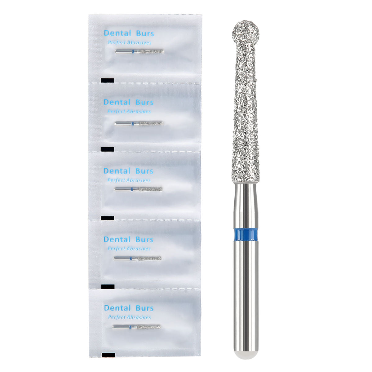 AZDENT Diamond FG Endo Burs Round For Opening and Preparing the Pulp Cavity 5pcs/Pack