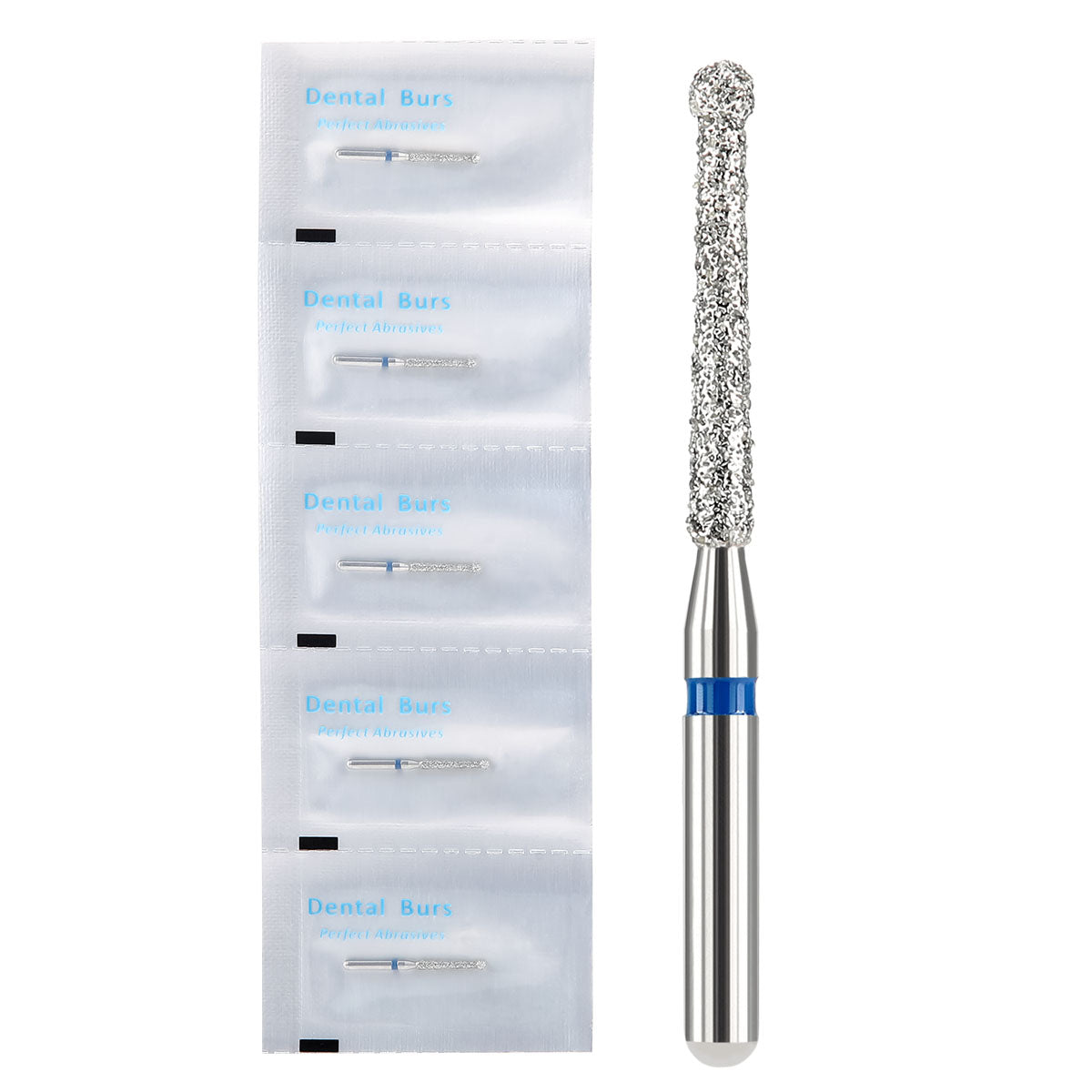 AZDENT Diamond FG Endo Burs Round For Opening and Preparing the Pulp Cavity 5pcs/Pack
