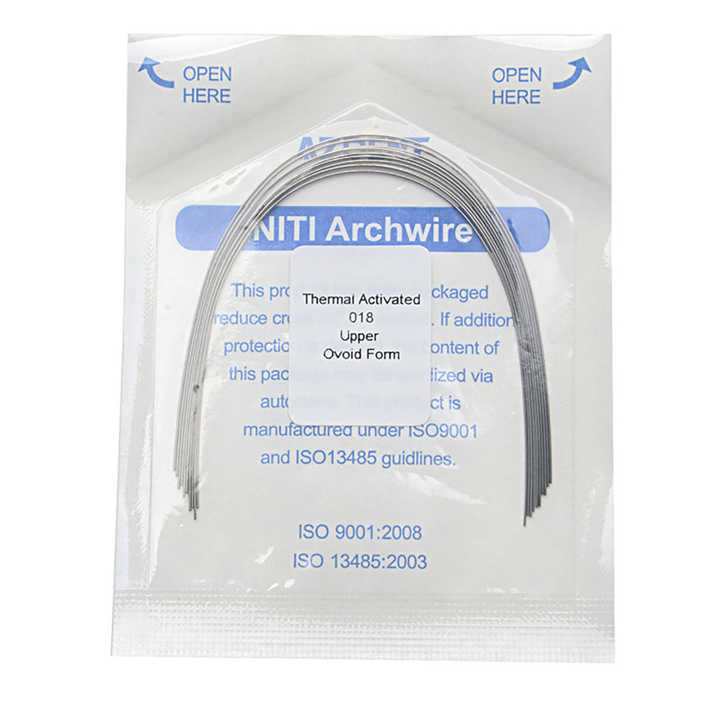 AZDENT Thermal Active NiTi Arch Wire Ovoid Form Round Full Size 10pcs/Pack