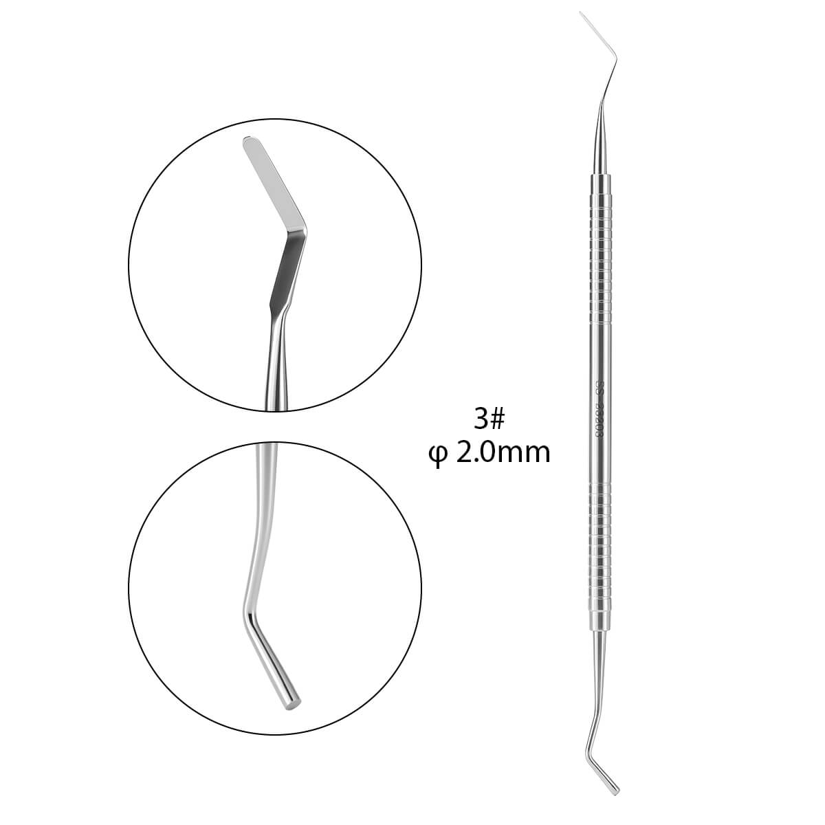 Dental Stainless Steel Cement Filling Plugger Instrument Double Ended
