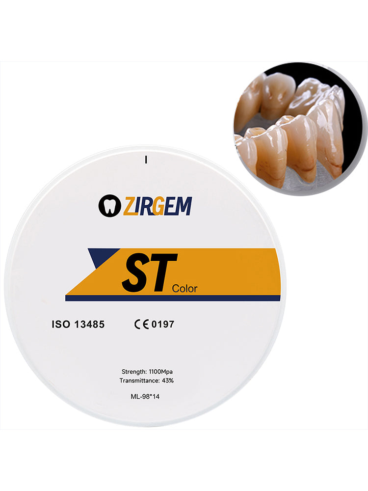 ST Color Precolored Zirconia Block Open System 98mm