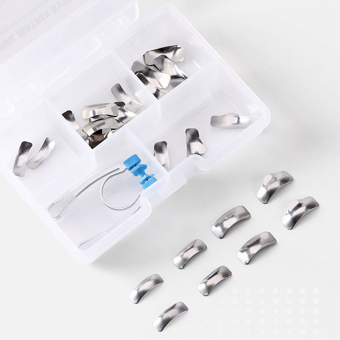 Стоматологические секционные контурные металлические матрицы Matrix Refill G2 30 шт. полос и 1 клипса