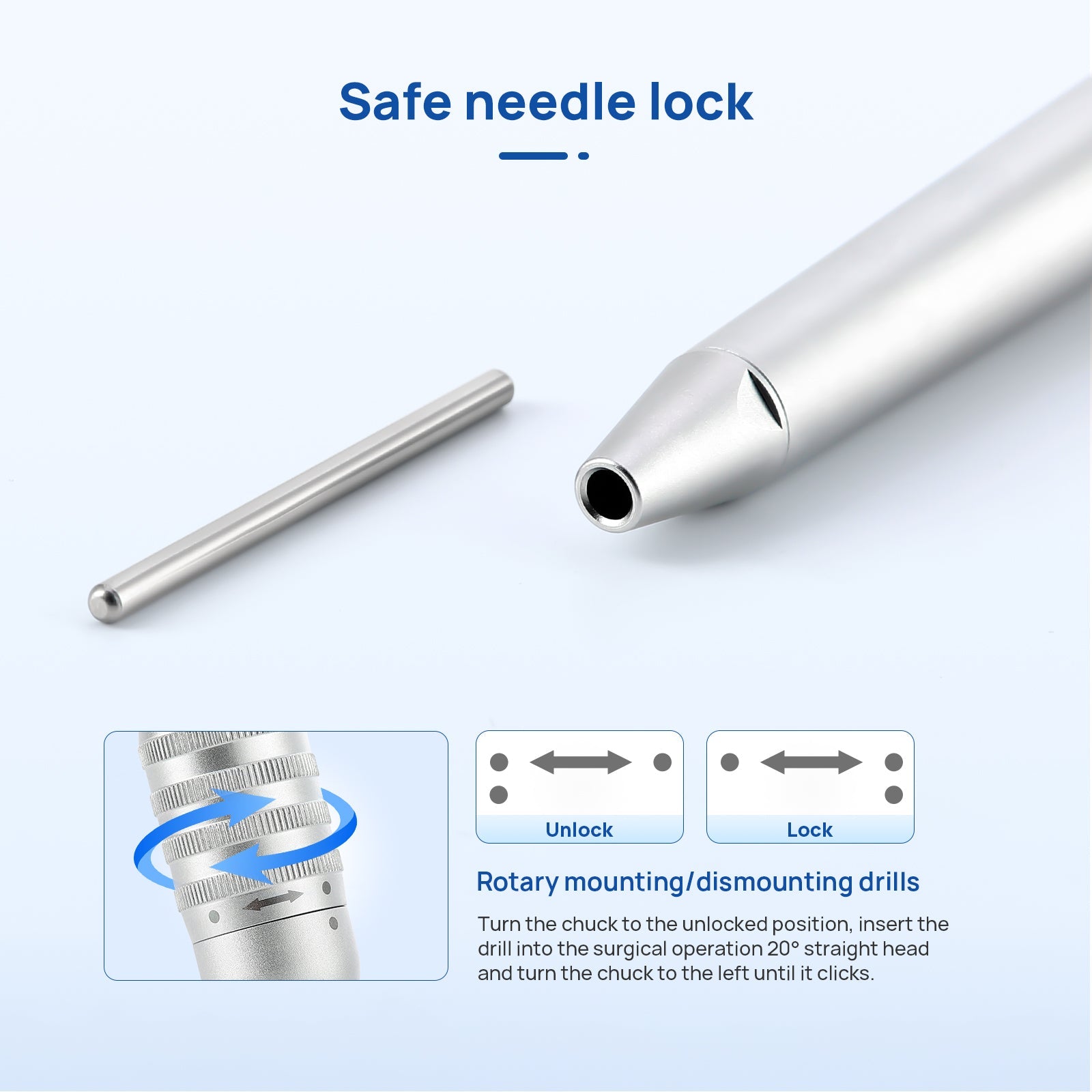 COXO Dental Surgical Operation 20°Straight Head Low Speed Handpiece 1:1 External