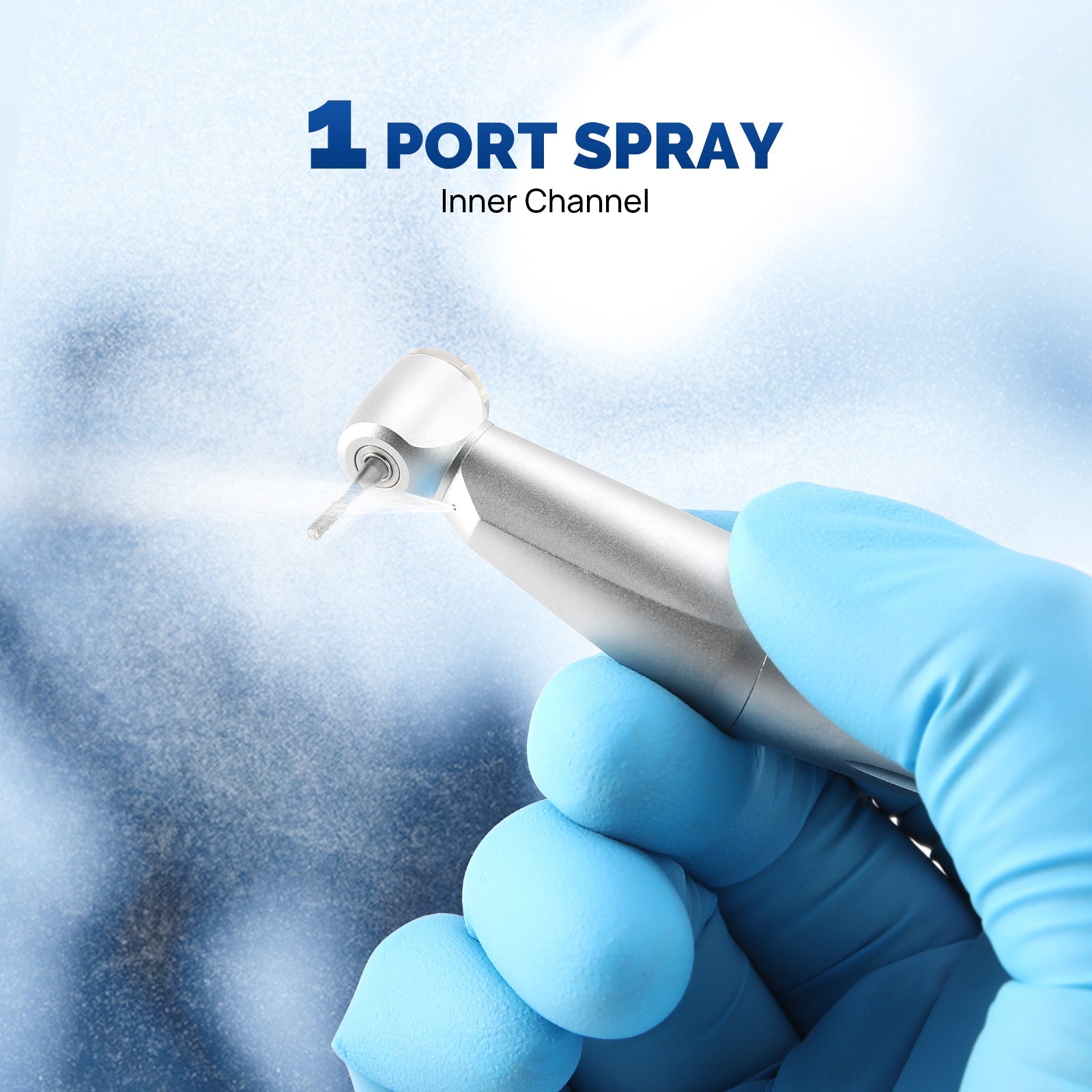 COXO Dental 1:1 Low Speed Electric Handpiece Contra Angle Straight Handpiece Air Motor 4 Holes