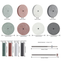 Dental Polishing Wheel Kits Silicone Rubber HP 2.35mm