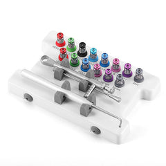 Dental Color Implant Restoration Tool Kit 14pcs Drivers With Torque Wrench and Carrying Device