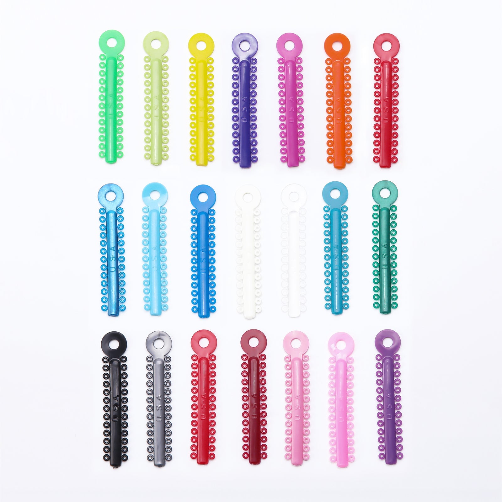 AZDENT Orthodontic Ligature Ties Multi-Color & Clear Color 1014 pcs/pack
