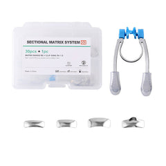 Стоматологические секционные контурные металлические матрицы Matrix Refill G2 30 шт. полос и 1 клипса