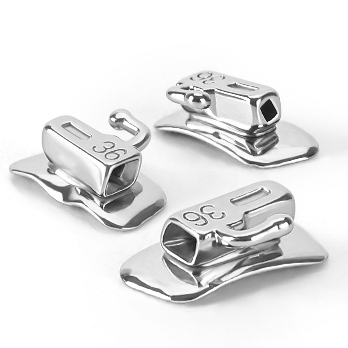 AZDENT Стоматологические металлические самолигирующиеся брекеты Mini Roth.022 крючки 345 24/комплект